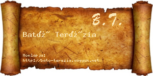 Bató Terézia névjegykártya