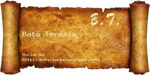 Bató Terézia névjegykártya